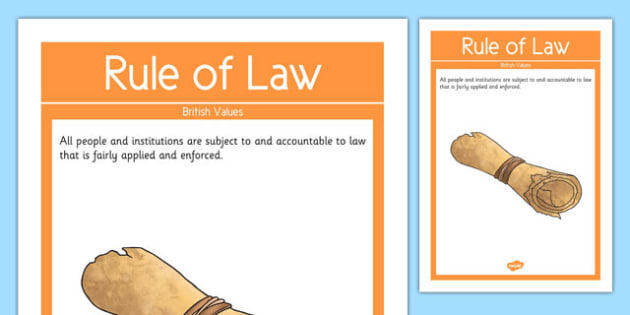 Rule Of Law British Values Examples