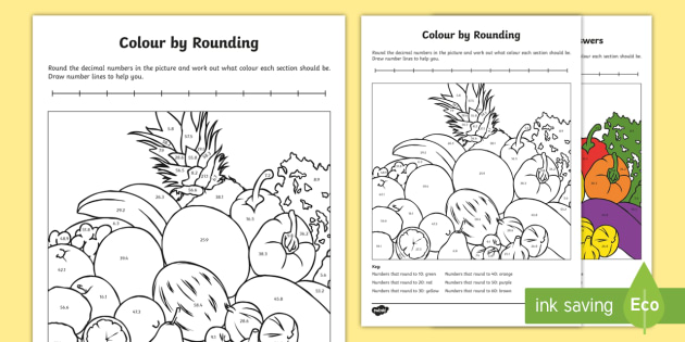 * NEW * Colour by Numbers Decimal Rounding Activity Sheet