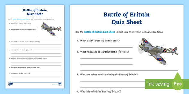 battle of britain essay questions