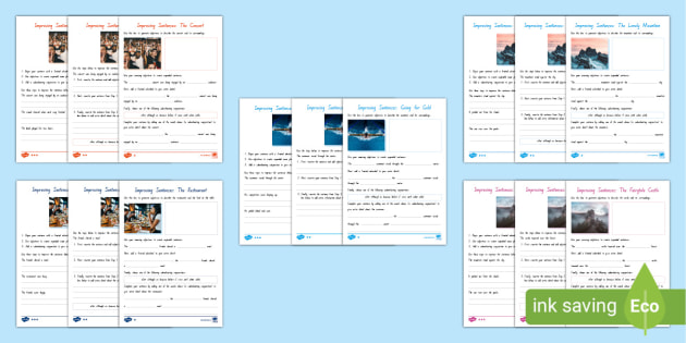 Edit and Improve Sentences Activity Sheets Set 2