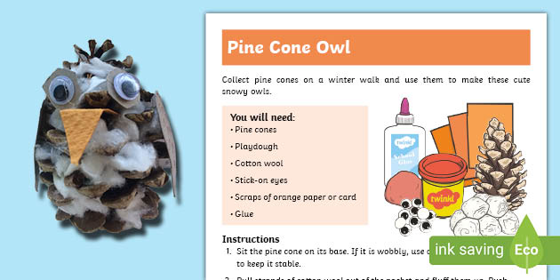 Pine Cone Owl Wall Hanging - Pine Cone Crafts For Kids and more