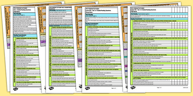 ks2 planning speech sheet Assessment Reading Checklists Guided Guidelines   guided