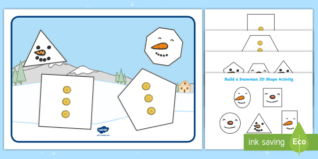 Build a Snowman with Shapes — Learning Here and There