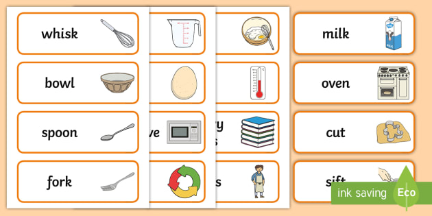 T Tp 709 Cooking Vocabulary Word Cards  Ver 1 