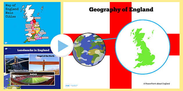 Geography of England KS2 PowerPoint - geography, english