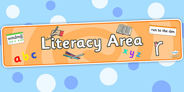 Free Literacy Area Display Banner Teacher Made