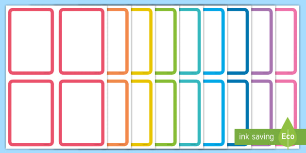 Free Printable Flash Cards Template