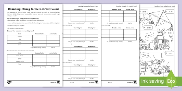 rounding money to the nearest pound teacher made