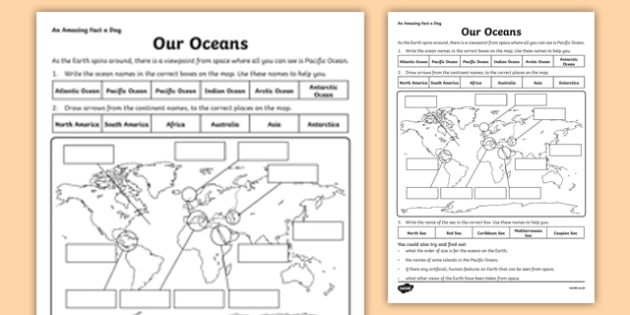 our oceans worksheet worksheet teacher made