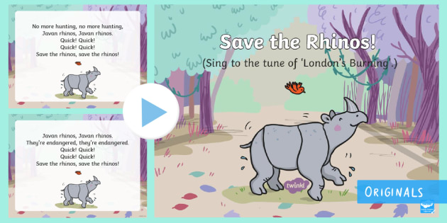 My Chance Theme Song The White Rhinos Save the Rhinos Song PowerPoint (teacher made)