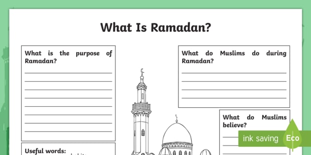 What is Ramadan? Worksheet (teacher made)