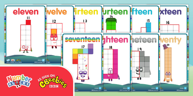 FREE! - 👉 Numberblocks 11-20 Words Display Posters