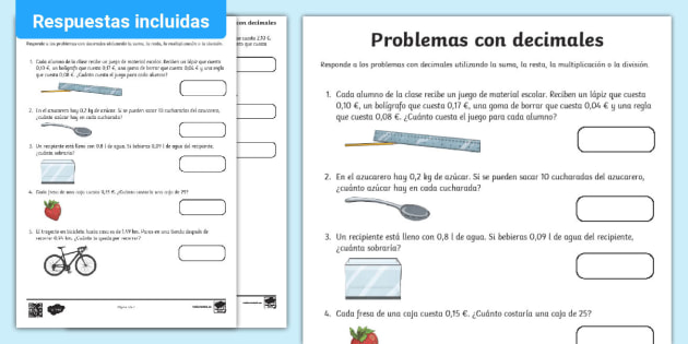 Hojas De Trabajo Con Problemas De Palabras Con Números Enteros