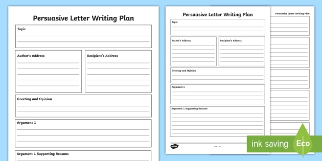 Persuasive Letter Writing Template Australia Australian