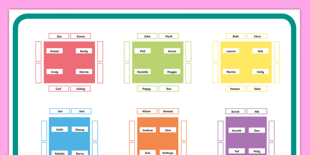 Editable Classroom Seating Chart Display Poster Twinkl