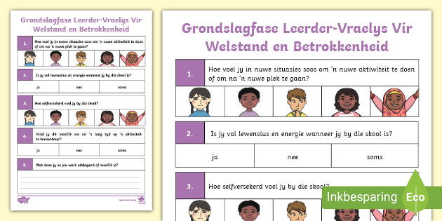 Grondslagfase Leerder Welstand en Betrokkenheid Vraelys