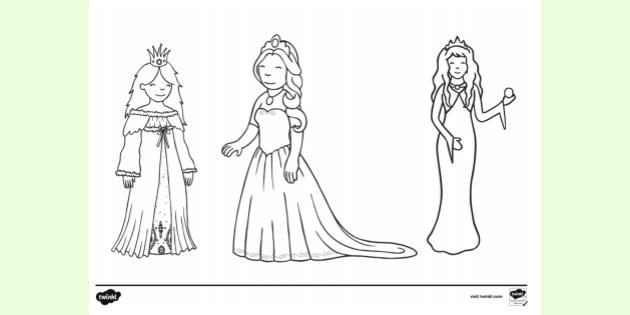 770 Colouring Pages For Princess  Latest