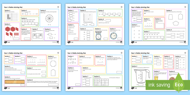 Differentiated Maths Mats Pack | Year 4 Maths Questions