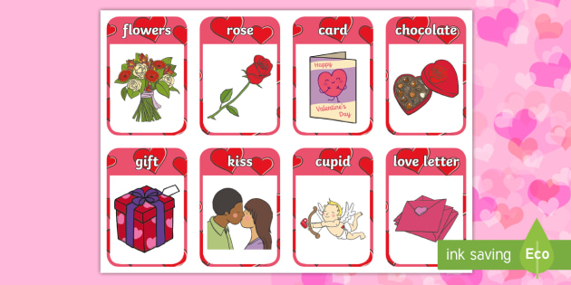 Elegant 30 Valentine Flashcard