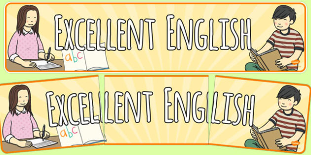 Excellent English Display Banner Teacher Made