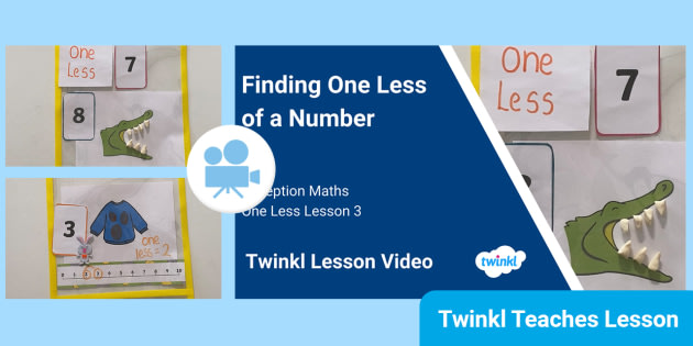 FREE! - Early Years (3-5) Maths: One Less Video Lesson 3