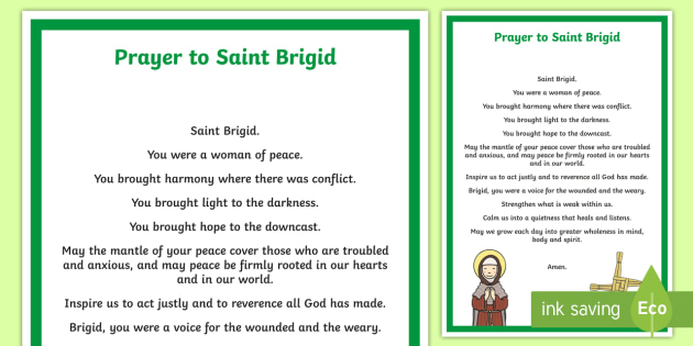 Prayer To St Brigid A4 Display Poster Teacher Made