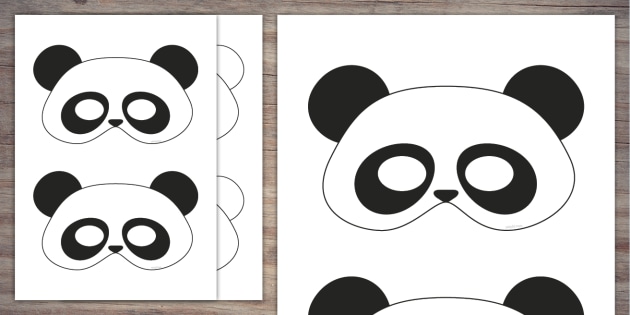 Panda Mask Template Twinkl Party (Teacher-Made) - Twinkl