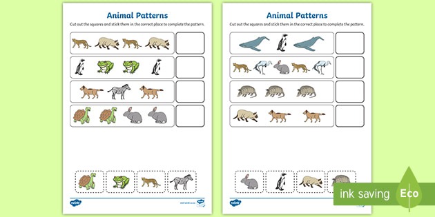 Animal Patterns Worksheet