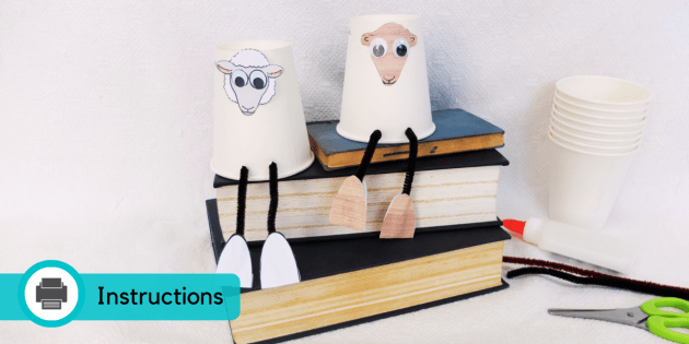 Paper Cup Sheep | Farm Animal Crafts (teacher made)