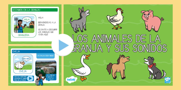 Juego interactivo: Los animales de la granja y sus sonidos