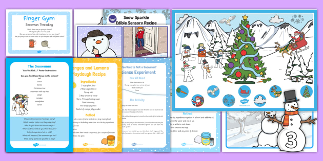 EYFS Childminder Resource Pack to Support Teaching on The Snowman