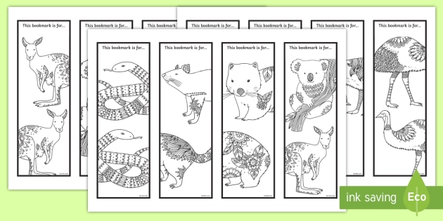 Download Australian Animal Mindfulness Colouring Bookmarks Mindfulness Colouring