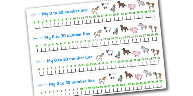 0 30 Number Line Farm