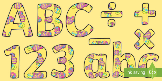 Easter Egg Display Lettering (teacher made) Twinkl