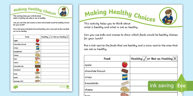 Making Healthy Choices teacher Made 