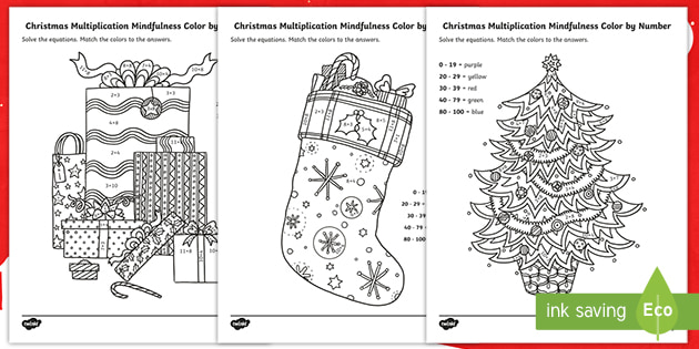 christmas-multiplication-mindfulness-color-by-number