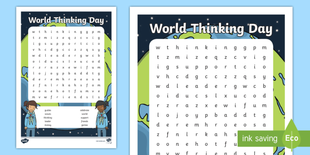 KS1 World Thinking Day Word Search (teacher made)