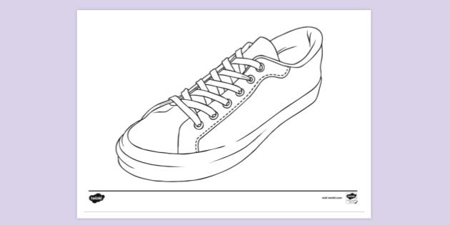 FREE! - Shoe Colouring Page | Colouring Sheets | Twinkl