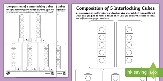 Connecting Cubes Worksheets