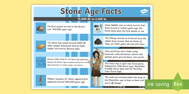 T2 H 4632 Stone Age Facts Poster Ver 2 