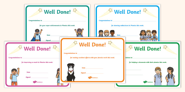 Twinkl Phonics Certificates (Teacher-Made)