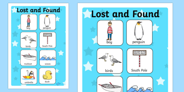 Vocabulary Poster to Support Teaching on Lost and Found