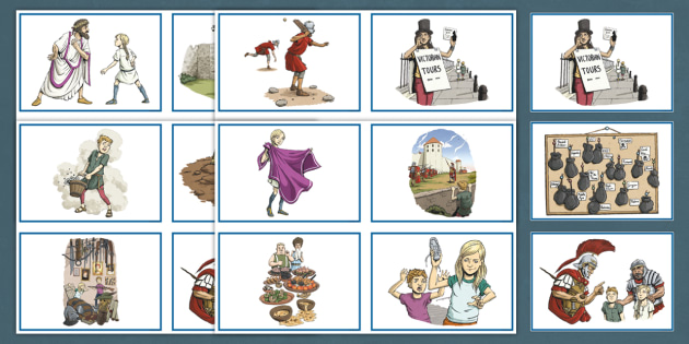 KS2 Ancient Romans Story 'History Hackers: Roman Rescue' Sequencing Cards