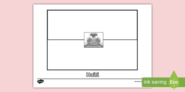 Haiti Flag Colouring Sheet