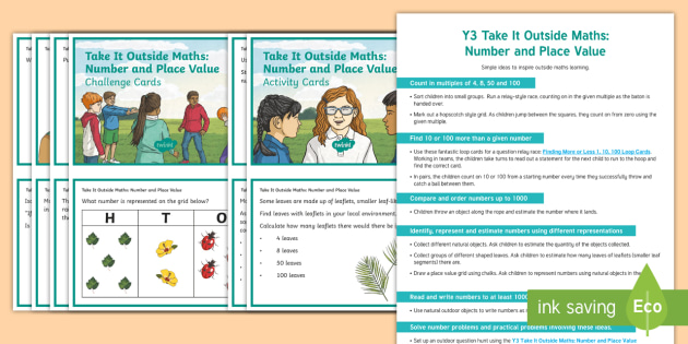 Year 3 Take It Outside Maths: Number and Place Value Pack