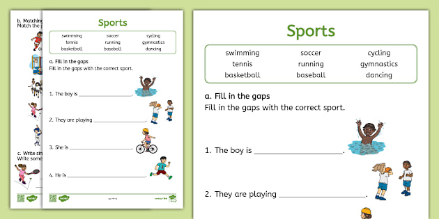 【期間限定】 小学校英語】スポーツの英語動詞ワークシート | スポーツ動詞 英 洋書