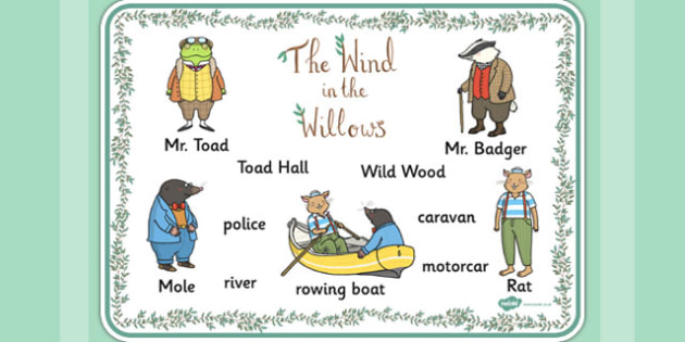 The Wind In The Willows Word Mat Teacher Made 0566