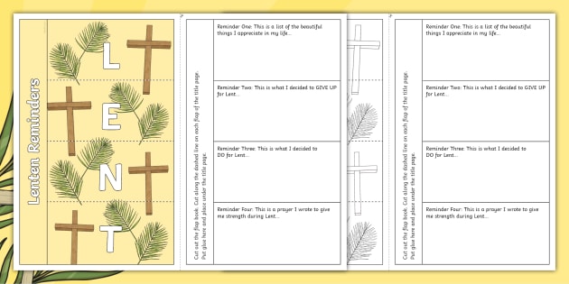 Lenten Reminder Flap Book | Educational Resource | Twinkl