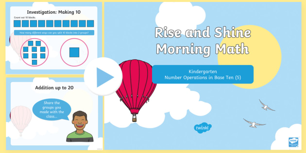 kindergarten rise and shine morning math: exploring numbers in