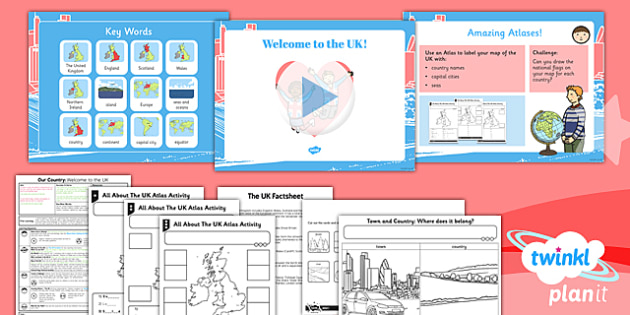 Geography: Our Country Unit: Welcome to UK Year 1 Lesson Pack 2